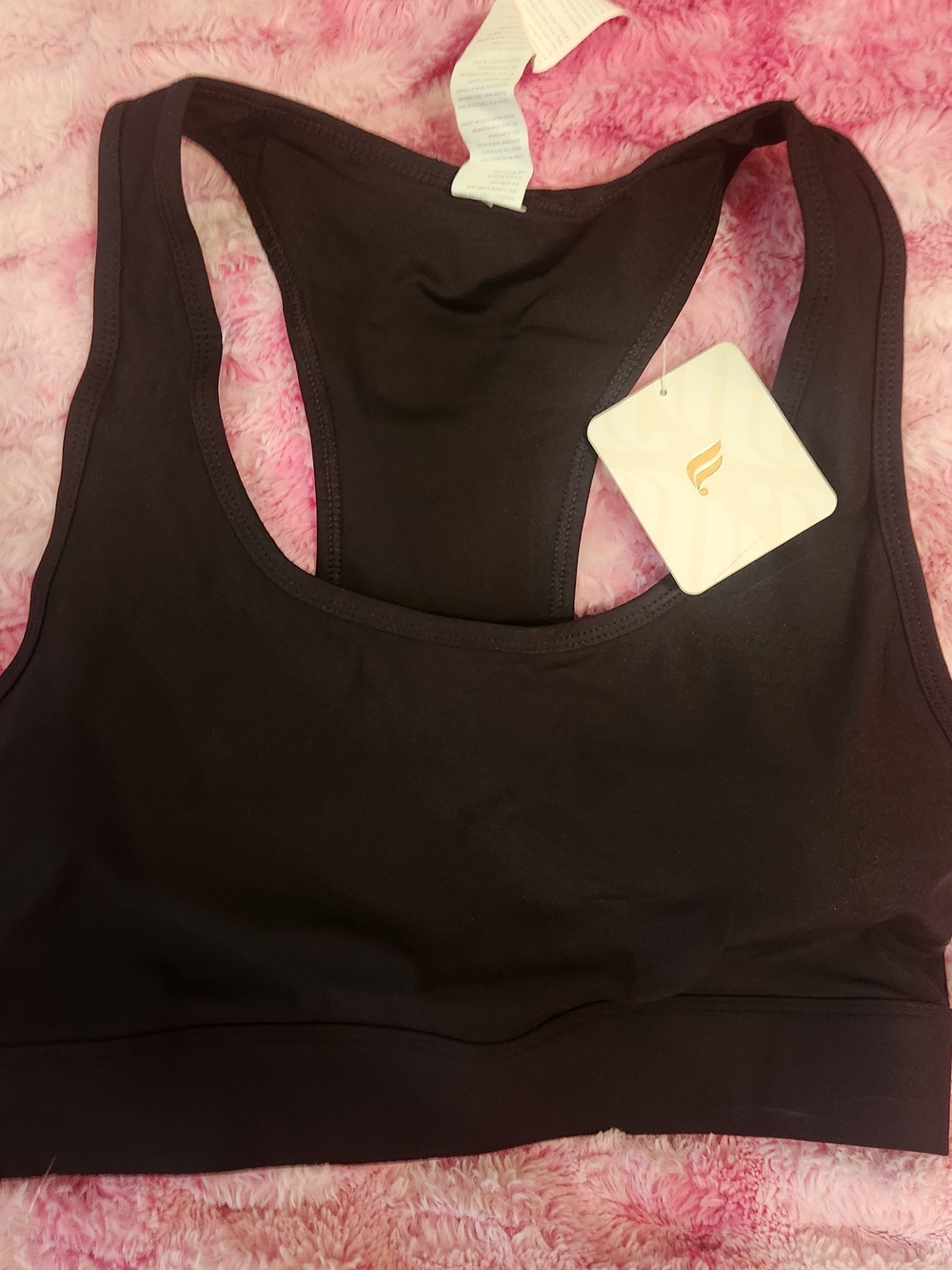 Fabletics Black Racerback Sports Bra
